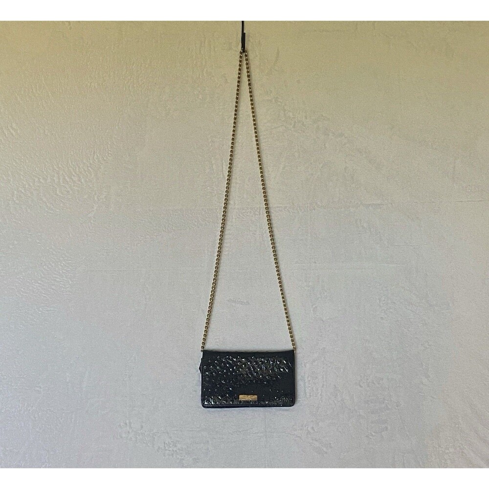 Kate Spade Black Patent Leather Chain Strap Crossbody Bag